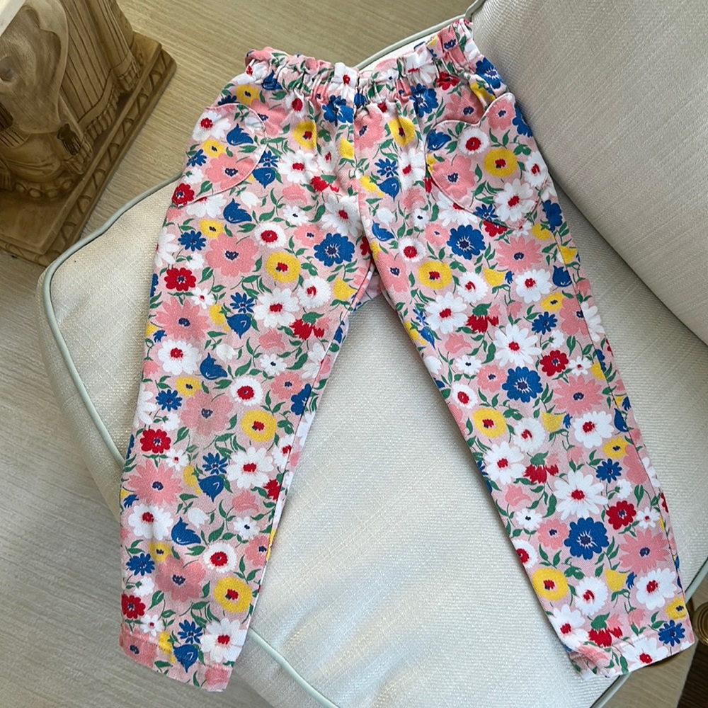 Mini Boden Pink Floral Jeans